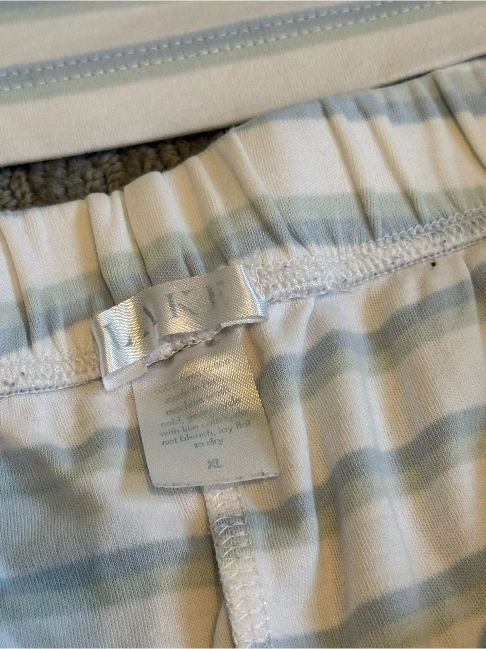 Light Blue & White Striped Sleeveless Pajama Tank and Shorts Set